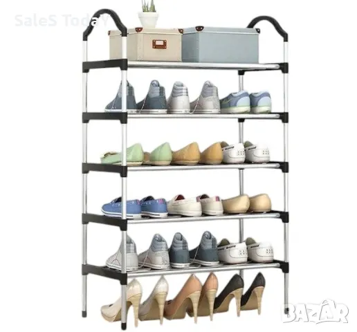 Етажерка за обувки с 5 рафта, Рафт, Органайзер, Шкаф за обувки, 58*26*102см, снимка 4 - Шкафове - 39586972