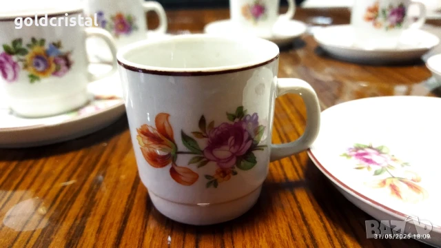 Стар български порцелан чашки за кафе , снимка 4 - Антикварни и старинни предмети - 42867571