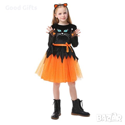 Детски костюм за Хелоуин Рокля Коте