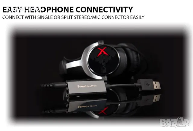 Звукова карта Creative Labs Sound Blaster Play! 3, външен USB звуков адаптер за Windows и Mac, снимка 5 - Кабели и адаптери - 50113971