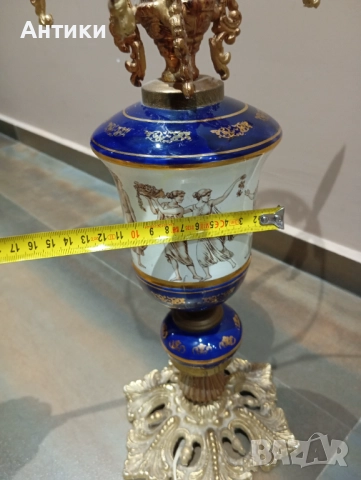 Стара порцеланова лампа , снимка 10 - Антикварни и старинни предмети - 52513737