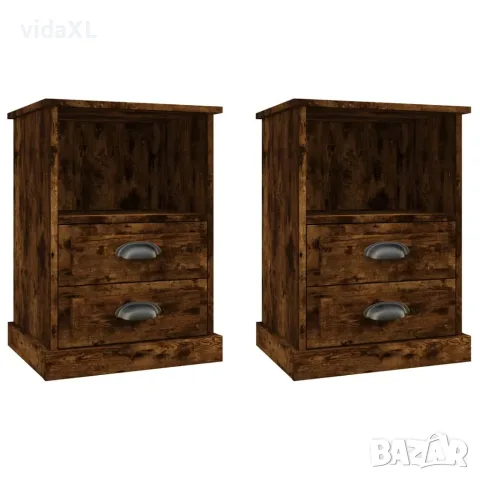 vidaXL Нощни шкафчета, 2 бр, опушен дъб, 43x36x60 см（SKU: 816339）