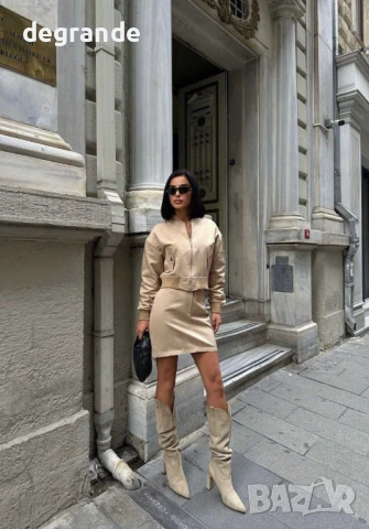 Дамски бежов комплект, снимка 7 - Комплекти - 51303354