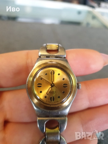 Дамски оригинален часовник swatch irony. Работи перфектно.
