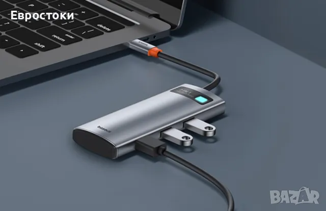 Хъб 7 в 1, Baseus Clarity, USB-C към 1 x HDMI4K, 60Hz, снимка 4 - Кабели и адаптери - 47767662