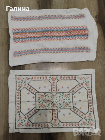 Бродирани калъфки и покривка от соца, снимка 12 - Колекции - 53249061