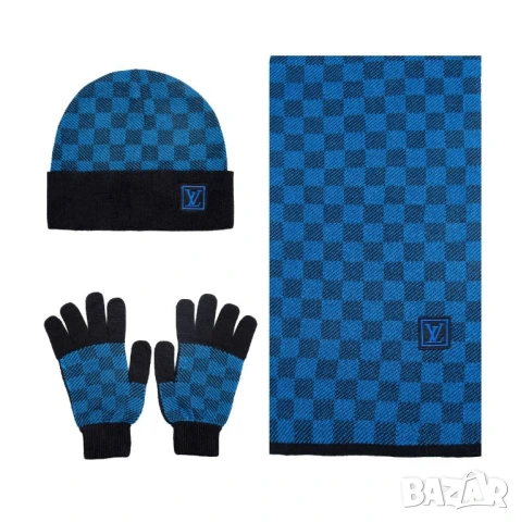 шапка, шал и ръкавици louis vuitton , снимка 2 - Шалове - 51403076