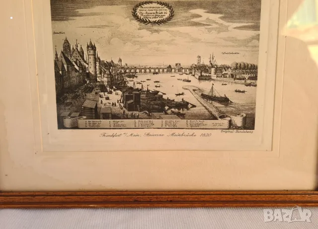 Картина стари немски Франкфурт, снимка 3 - Картини - 48733609