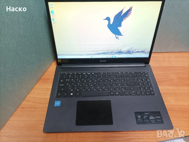 Лаптоп Acer A315-34, 8gb ram,4 cores intel cpu,256 gb ssd