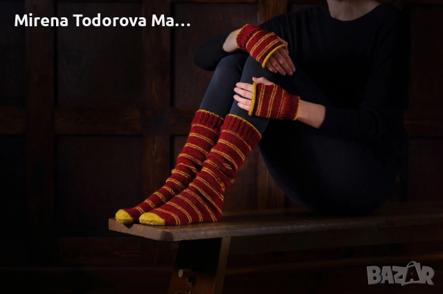 Хари Потър: Комплект за плетене на чорапи и ръкавици Грифиндор, снимка 3 - Приключенски - 36180167