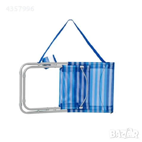 Сгъваем стол за къмпинг, плаж, Син райе , снимка 4 - Столове - 50085123