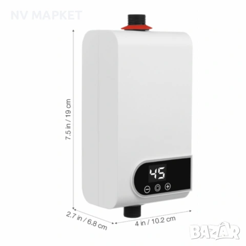 Проточен бойлер 3500W с дигитален дисплей – Моментална топла вода без чакане, снимка 7 - Бойлери - 53836786