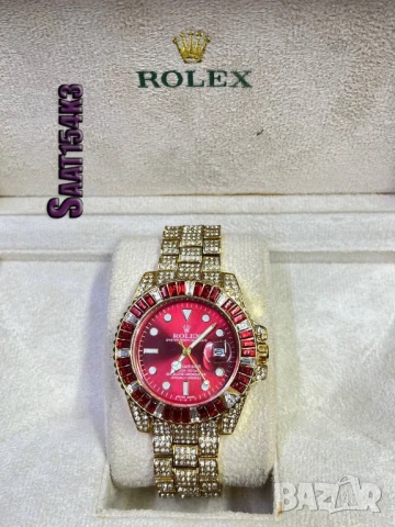 Качествен мъжки часовник Rolex diamond💎 (водоустойчив часовник, не променя цвета)
, снимка 5 - Мъжки - 50731178