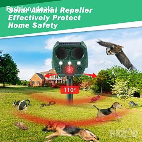 Нов уред Ултразвуково слънчево отблъскване на животни с PIR сензор Дом Градина, снимка 7 - Други стоки за дома - 42254677