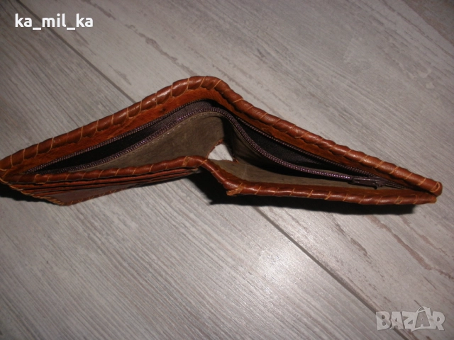 Портфейл - Мъжки, Щраусова кожа, снимка 8 - Портфейли, портмонета - 52915988