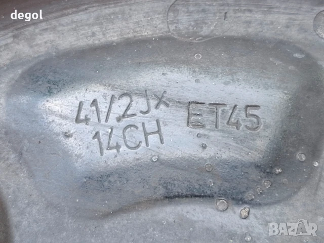 R14 4х100 4.5J ET45/54.1mm + гуми 165 70 14 Suzuki Ignis Subaru Justy , снимка 3 - Гуми и джанти - 50516590