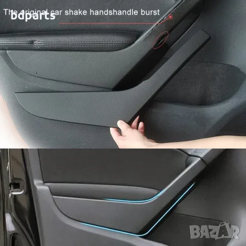 Вътрешна предна лява дръжка за врата, VW, Golf 6 VI, Черен, снимка 5 - Части - 56142047