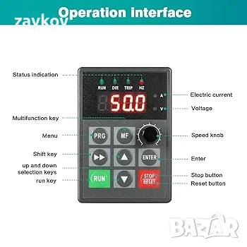 Честотно задвижване Jadeshay, еднофазен вход 220V към трифазен изход 380V, VFD инверторен честотен, снимка 3 - Други инструменти - 50822647