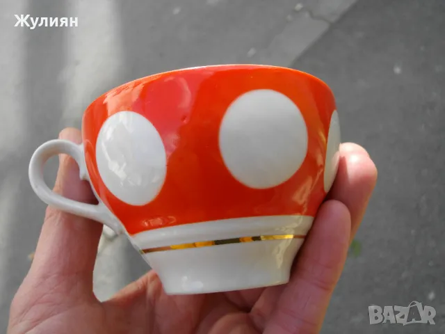  СТАРА РУСКА ПОРЦЕЛАНОВА ЧАША ЗА ЧАЙ ИЛИ КАФЕ СССР, снимка 3 - Антикварни и старинни предмети - 49558641