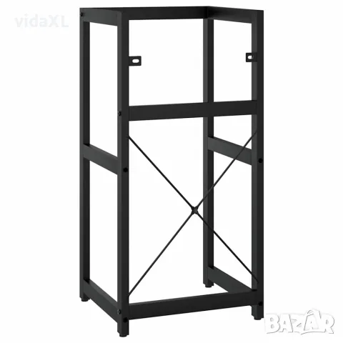 vidaXL Рамка за мивка за баня, черна, 40x38x83 см, желязо, снимка 6 - Мивки - 56147081