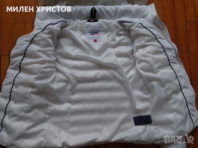 Tommy Hilfiger 100% оригинално пухено яке' размер S, снимка 6 - Якета - 52678397