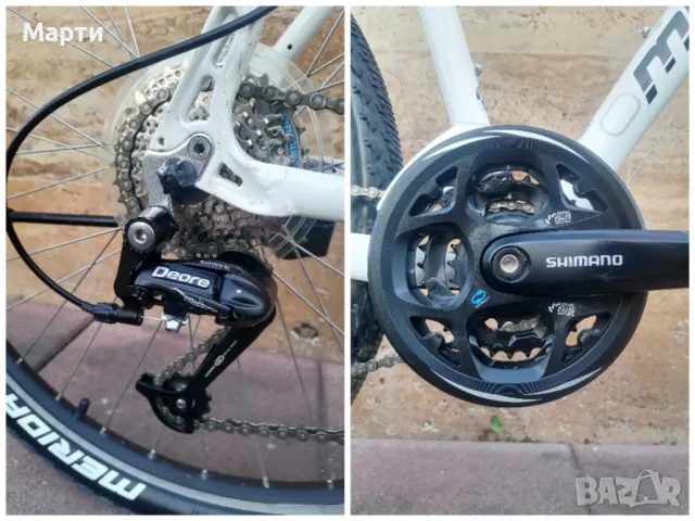 Немски Велосипед Мерида*21скорости*Палцови Команди Shimano*Алуминиев*ТОП, снимка 7 - Велосипеди - 48372610
