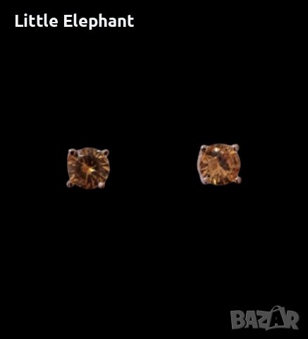 Обеци кристали,кант,Rose Gold/нови