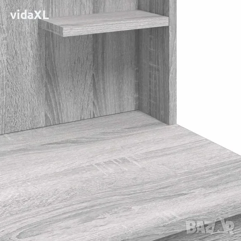 vidaXL Тоалетка с LED лампи, сив сонома, 96x40x142 см, снимка 8 - Тоалетки - 56148092