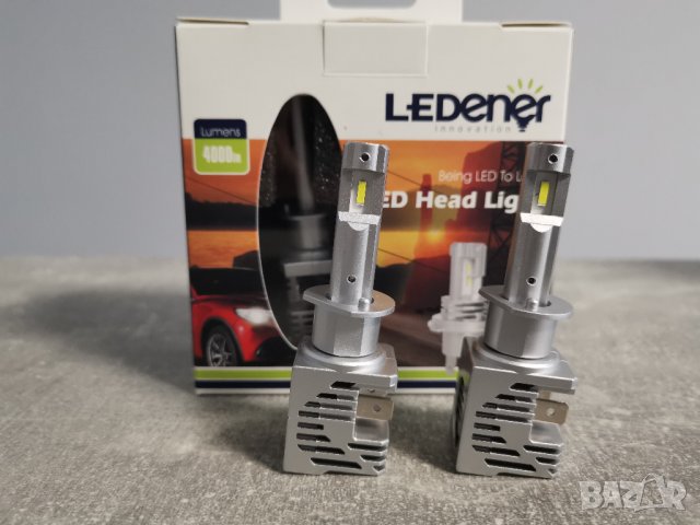 LED крушки за фарове, H1 H7 H4 HB3  HB4 9-32V 44W 4000LM 6500K Ledener, снимка 11 - Аксесоари и консумативи - 33797704
