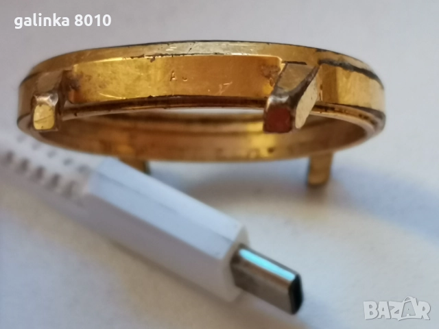 Позлатена каса за Мъжки часовник, снимка 4 - Антикварни и старинни предмети - 52737762