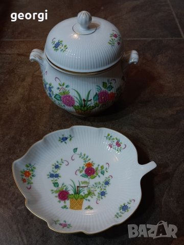 Немско порцеланово плато с бонбониера 