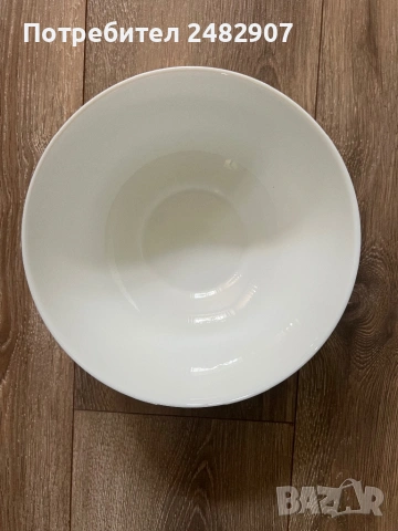Бяла купа за салата, снимка 5 - Чинии - 53691331