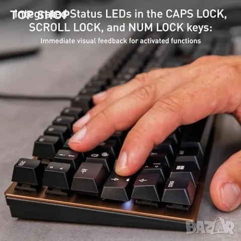 Нова Професионална CHERRY MX2A BROWN Клавиатура, Издръжлива, Тиха, снимка 4 - Захранвания и кутии - 49945205