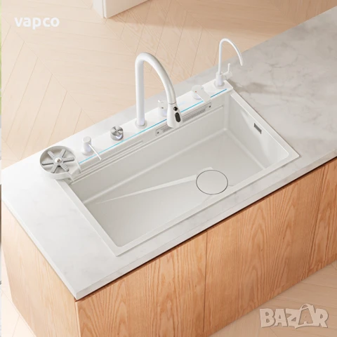 Бяла кухненска мивка с опция за пълно персонализиране, снимка 3 - Мивки - 50965457