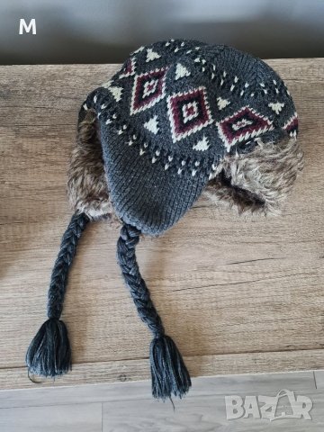 Жестока зимна шапка - висококачествено плетиво с косъм,а отвътре с полат, снимка 1 - Шапки - 41413737