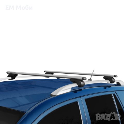 Алуминиеви греди багажник MENABO Brio за стандартен рейлинг 120см, снимка 4 - Аксесоари и консумативи - 44398462