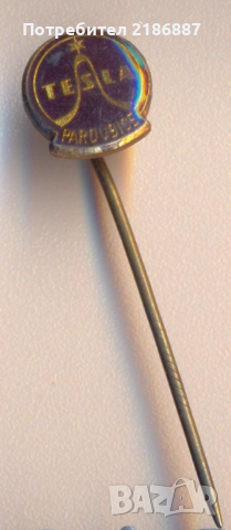 Значка Чехия Тесла Пардубице, снимка 1