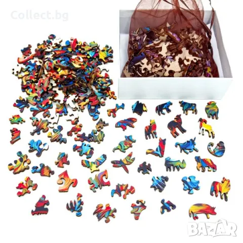 Дървен пъзел с животни - Бебе дракон, снимка 3 - Пъзели - 47822139