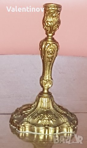 Старинен бронзов свещник- Ар Нуво , снимка 1 - Антикварни и старинни предмети - 41832537