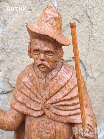 Красива Стара Дървена Фигура от Естествено Дърво / Германия , снимка 6 - Други ценни предмети - 53710486