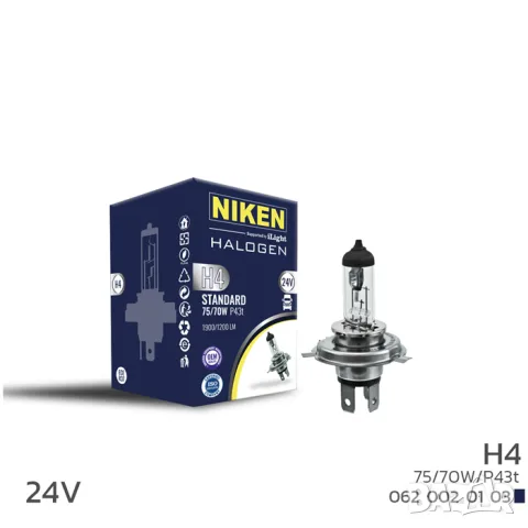 Niken H4 крушка 24 V 75/70 W