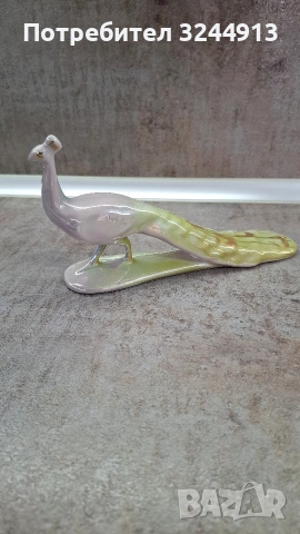 Ретро българска порцеланова статуетка,,Паун ", снимка 3 - Антикварни и старинни предмети - 53645109