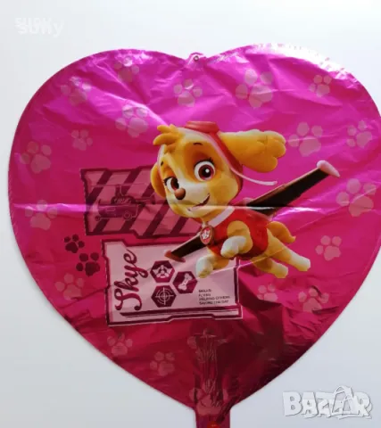 Фолиев балон Скай пес патрул сърце, снимка 1