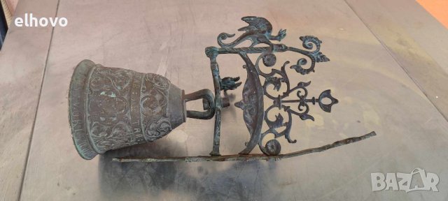 Стара бронзова камбана за врата#2, снимка 6 - Антикварни и старинни предмети - 44476197