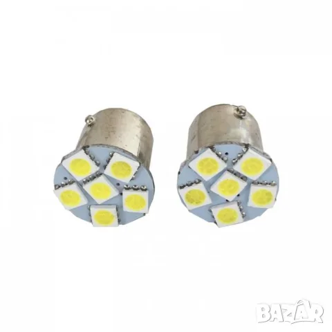LED крушки BA9S 24V 6000K 2 броя с бяла светлина, снимка 2 - Аксесоари и консумативи - 55865119