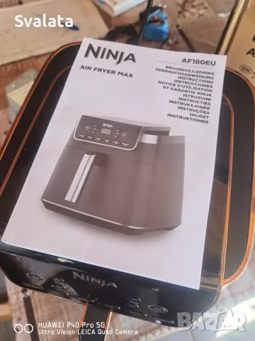 Фритюрник без мазнина Ninja Air Fryer MAX PRO, 6,2 л, черен/кафяв, с множество функции, снимка 4 - Фритюрници - 56116538