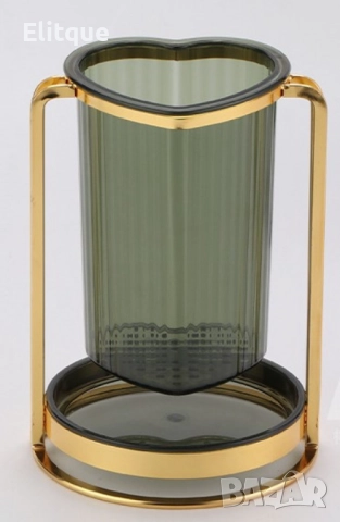 Зелена единична поставка във формата на сърце, подходяща за прибори  , снимка 2 - Декорация за дома - 52902764