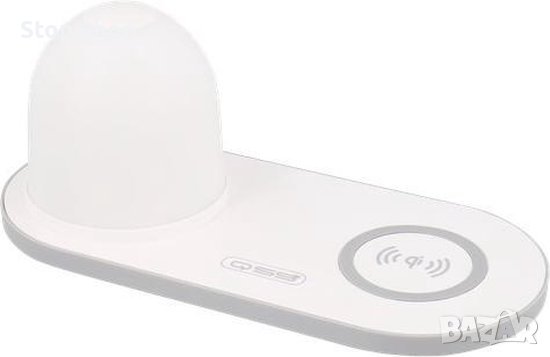 QSS LED нощна лампа  Безжично Qi зарядно устройство за смартфон