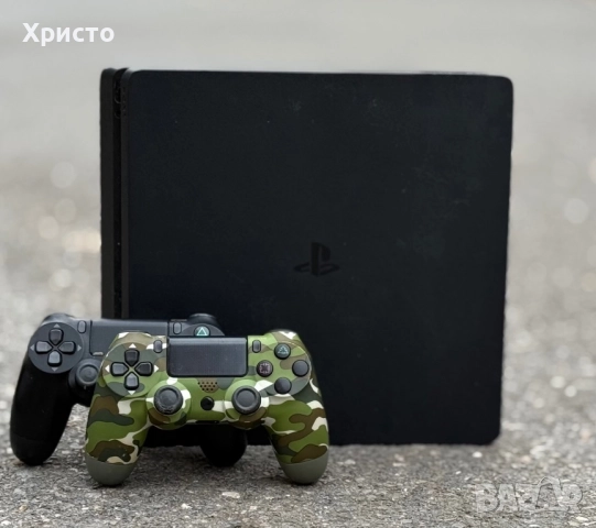 Конзола Sony Playstation 4 Slim (PS4), 500 GB + 2бр контролера , снимка 2 - PlayStation конзоли - 52703331