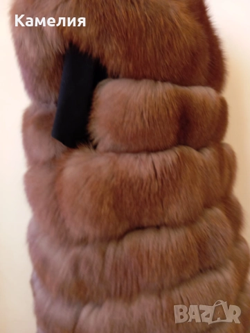 Дълга жилетка от лисица , снимка 9 - Палта, манта - 52955720